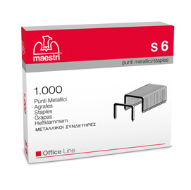 45250 Punti S6 - 23/6 - acciaio - metallo - Romeo Maestri - conf. 1000 pezzi