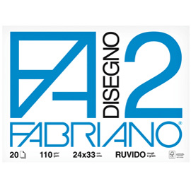 Album F2 - 24 x 33 cm - 20 fogli - 110 gr - ruvido - 4 angoli - Fabriano
