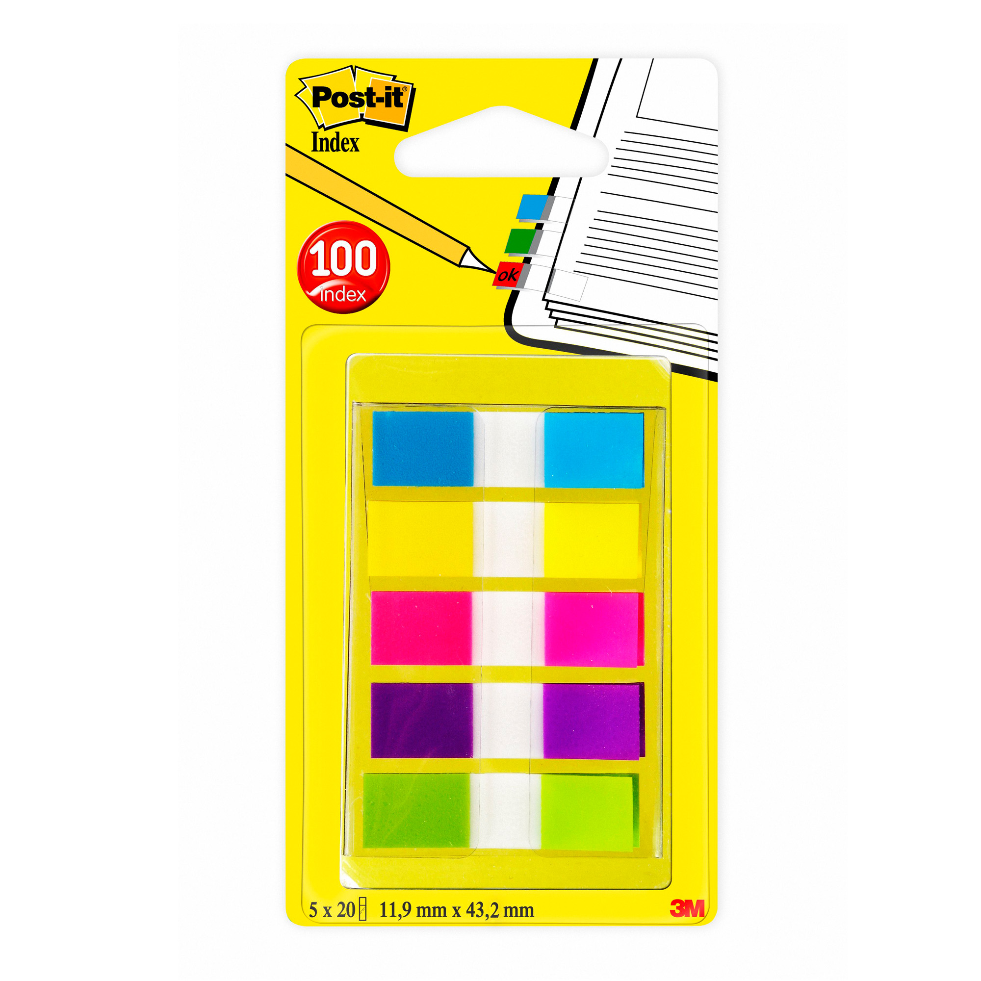 48038 Segnapagina Post-it Index Mini - 683-5CBEU - 12 x 43