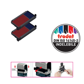 Tamponi 6/4912-2 - blu/rosso - Trodat - Blister 2 pezzi