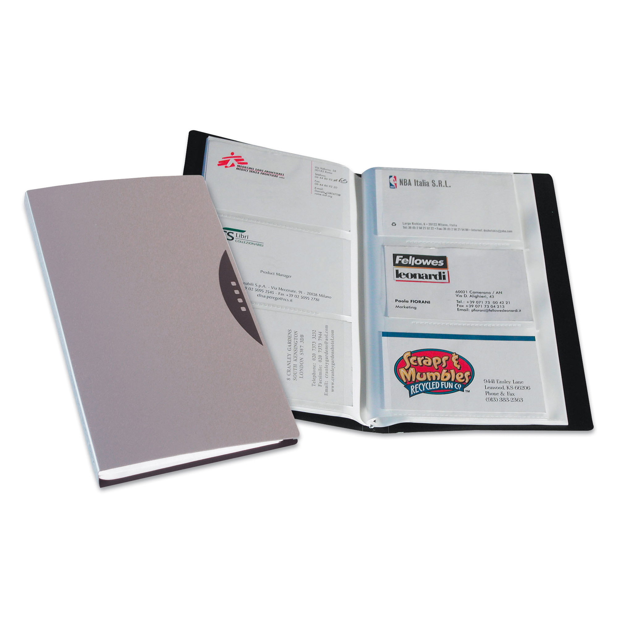 49554 Portabiglietti da visita Office Suites - 120 tasche - con custodia - 11