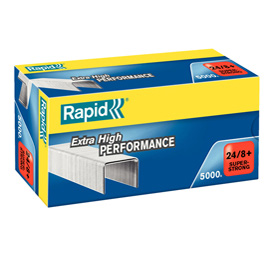 49705 Punti Rapid Super Strong - 24/8+ - acciaio zincato - metallo - Rapid - conf. 5000 pezzi