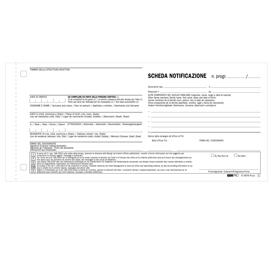 50285 Scheda di notifica - fogli snap - 25 fogli 2 copie autoricalcanti - 10 x 22cm - Edipro - conf. 250 pezzi