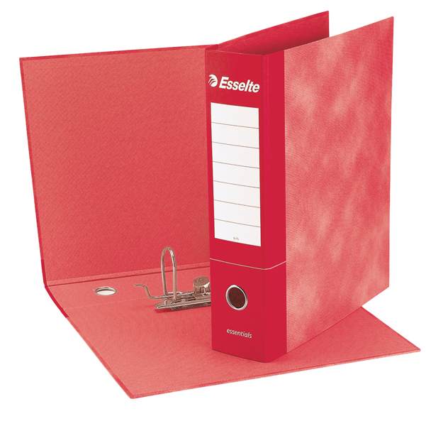 50966 Registratore Essentials G73 - dorso 8 cm - commerciale 23 x 30 cm - rosso - Esselte