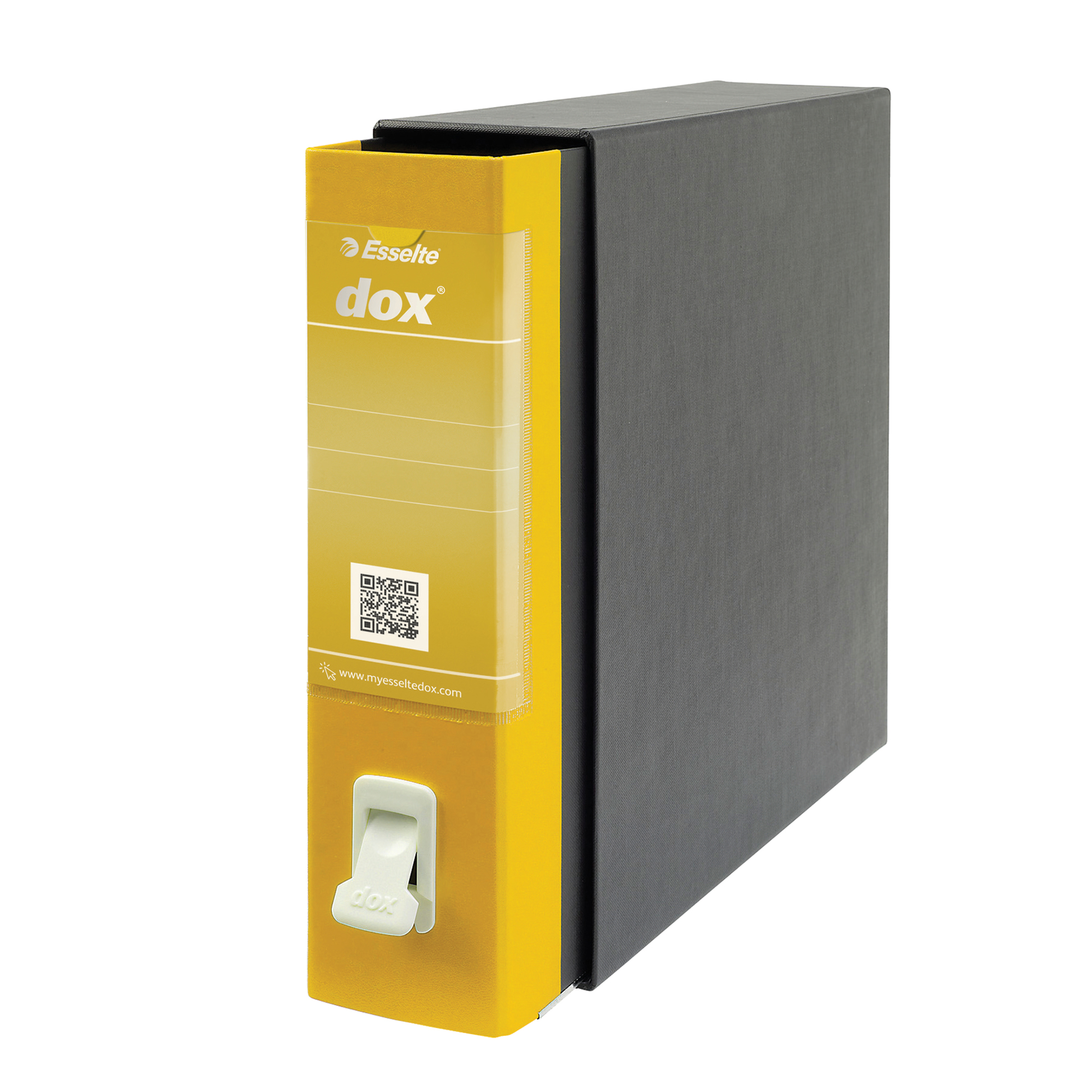 51241 Registratore Dox 2 - dorso 8 cm - protocollo 23 x 34 cm - giallo - Esselte Dox