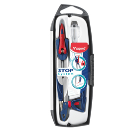 55567 Compasso Stop System - con adattatore e mine ricambio - diametro max cerchio 282mm - Maped