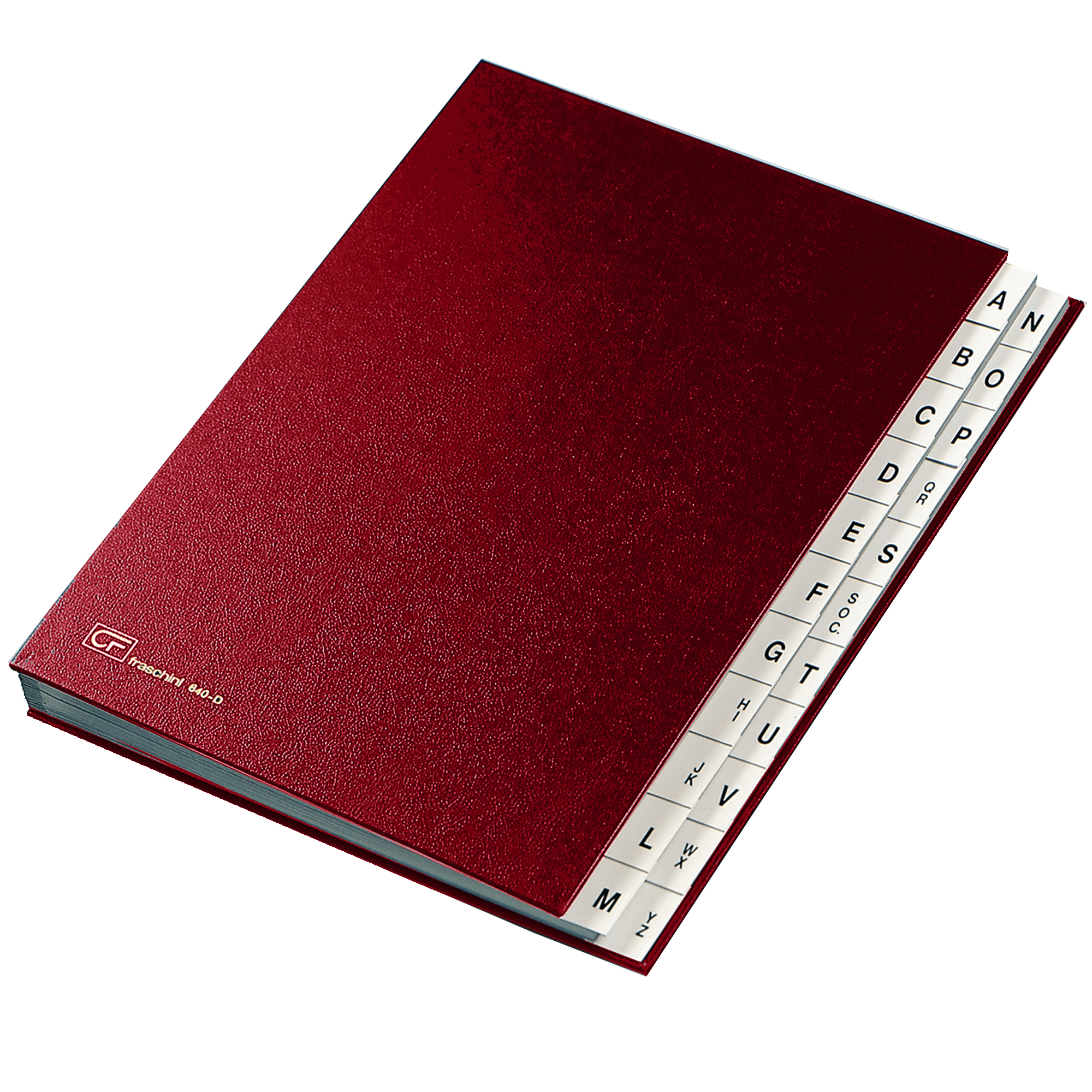 56597 Classificatore alfabetico A/Z - 640D - 24x34 cm - rosso - Fraschini