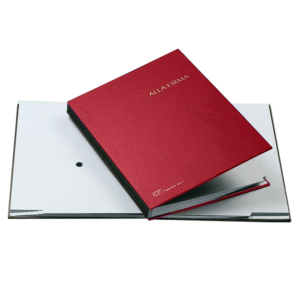 56599 Libro firma - 14 intercalari - 24x34 cm - rosso - Fraschini