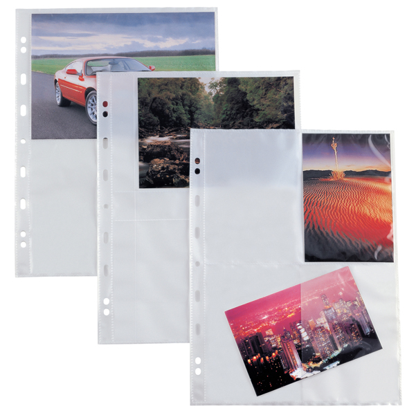 56680 Buste forate Atla F porta foto - 8 spazi 10 x 15 cm - trasparente - Sei Rota - conf. 10 pezzi