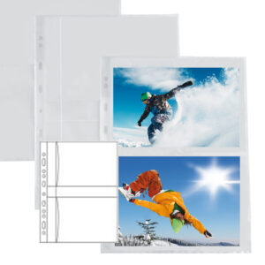 Buste forate Atla F porta foto - 4 spazi 13 x 18 cm - trasparente - Sei Rota - conf. 10 pezzi