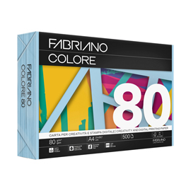 FabrianoColore - A4 - 80 gr - colori tenui celeste - Fabriano - conf. 500 fogli