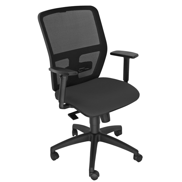 81987 Seduta operativa ergonomica Kemper A - braccioli regolabili - nero - Unisit