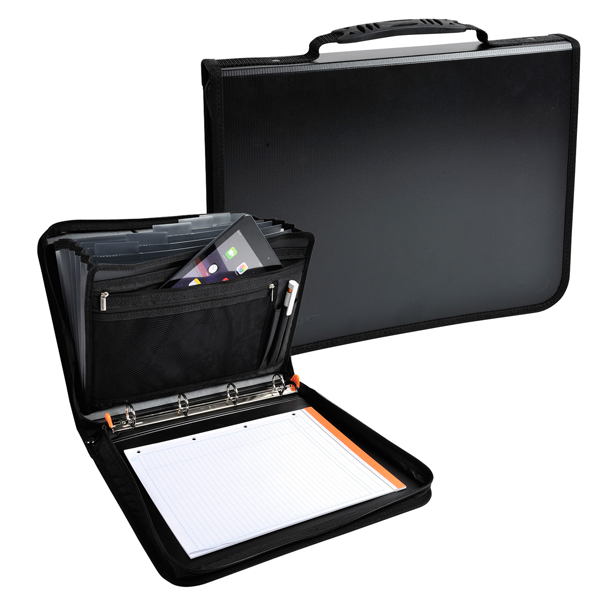 86597 Conferenziere con meccaniscmo Exafolder - PP - 4 anelli 30 mm - nero - Exacompta