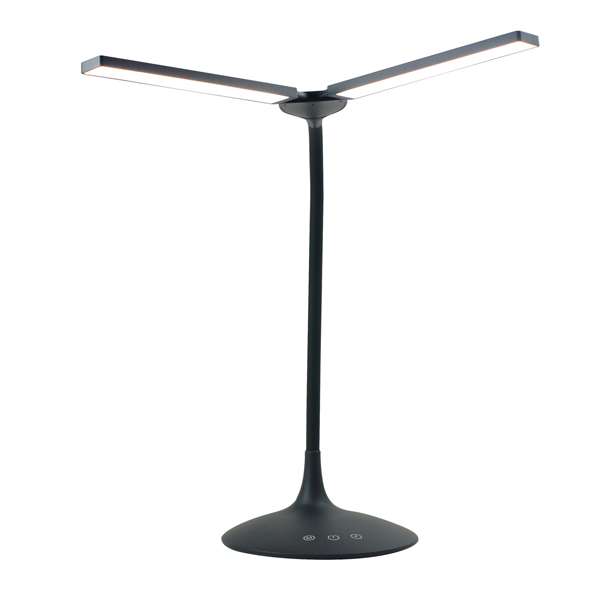 86620 Lampada da tavolo Twin - a led - 34 x 36 x 18 cm - nero - Alba