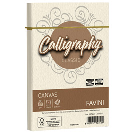 61560 Busta Calligraphy Canvas - 120 x 180 mm - 100 gr - avorio 02 - Favini - conf. 25 pezzi