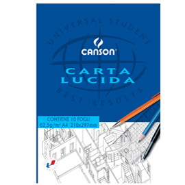 63702 Blocco carta lucida - A4 - 10 fogli - 80gr - uso manuale - Canson