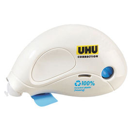 Correttore a nastro Compact Correction - 5 mm x 10 mt - plastica riciclata - Uhu