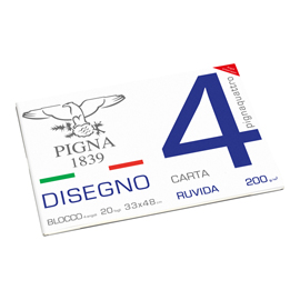 Album Pigna4 - 33 x 48 cm - 4 angoli - 20 fogli - 200 gr - ruvido - Pigna