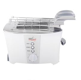 Tostapane elettrico - 2 pinze - 600 W - bianco - Melchioni family