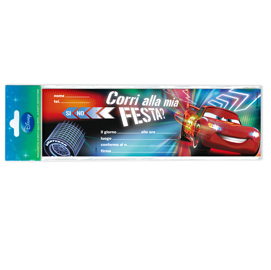 Blocchetto invito alla festa Cars 2 Disney - 24