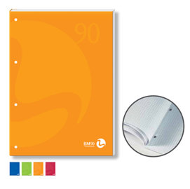 71061 Blocco notes BM90 - A4 - collato lato lungo - quadretti 4mm - 50fg - 90gr - 4fori - copertina 250gr - BM