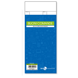 71204 Blocco comande a 7 tagliandi - 10 x 22cm - 25x2cm - 25 fogli x 2 copie ricalcanti - BM