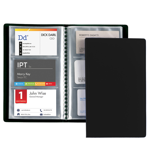 71927 Porta biglietti da visita - 20 buste con 3 tasche ciascuna - 12