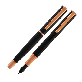 72937 Penna Stilografica Impressa - punta M - nero/rosegold - Monteverde