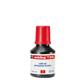 73447 Ricarica Inchiostro marcatore permanente T25 - 30ml - rosso - Edding