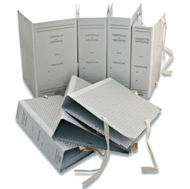 Faldone - legacci rivettati - 35 x 25 cm - dorso 8 cm - grigio - Euro-cart