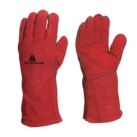73644 Guanti per saldatori CA515R - pelle crosta di bovino - taglia 10 - rosso - Deltaplus