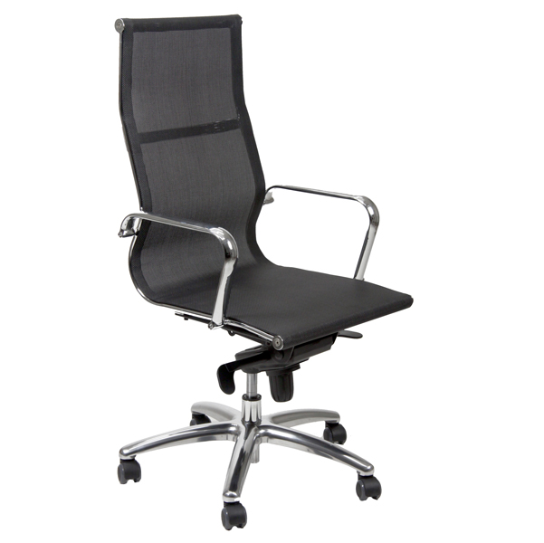 73949 Poltrona direzionale Pollux Space PXP - in rete - con ruote e braccioli - nero - Unisit