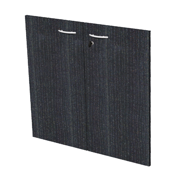 74406 Coppia ante Easy - per mobile basso - 80 x 67 cm - spessore 18 mm - melaminico - nero venato