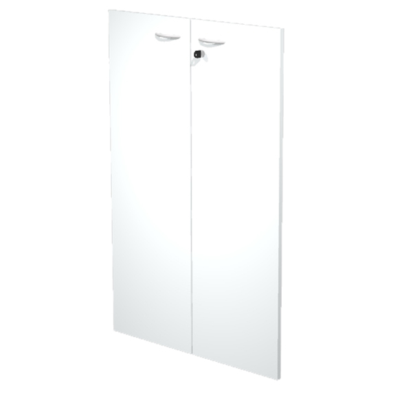 74409 Coppia ante Easy - per mobile medio - 80 x 115 cm - spessore 18 mm - melaminico - bianco