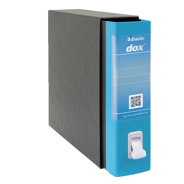 74600 Registratore Dox 2 - dorso 8 cm - protocollo 23 x 34 cm - azzurro capri - Esselte Dox
