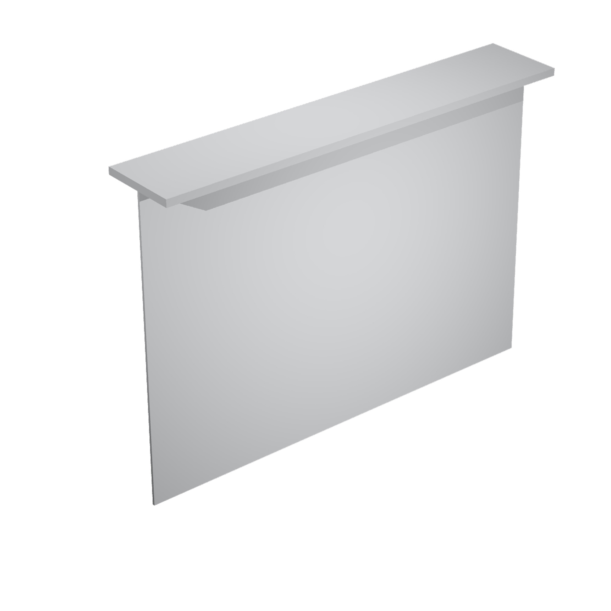 76805 Sopralzo reception per scrivanie Easy - 160 x 30 x 115 cm - grigio