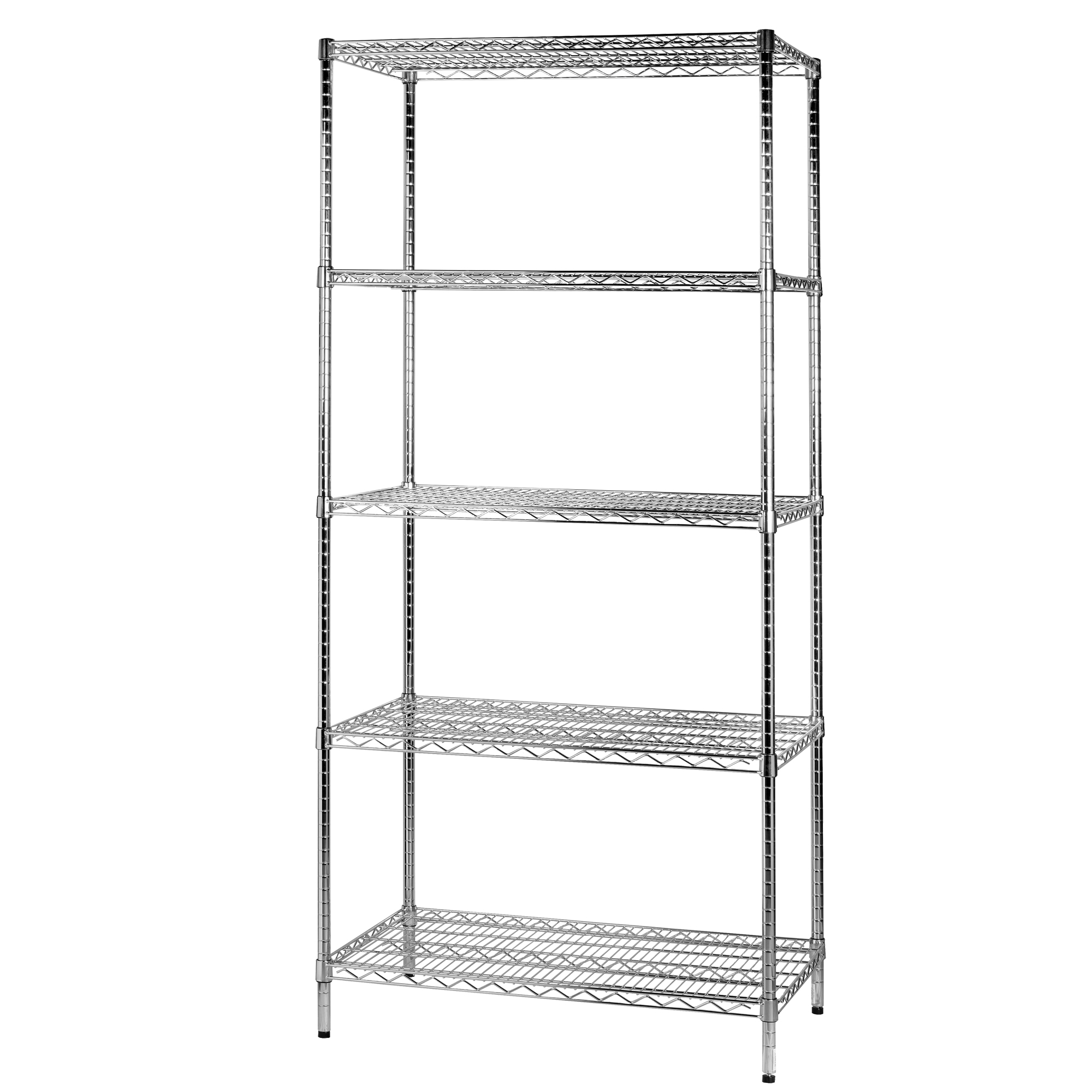 77018 Kit scaffale Archimede - 5 ripiani - 60 x 90 x 200 cm - acciaio cromato - Serena Group