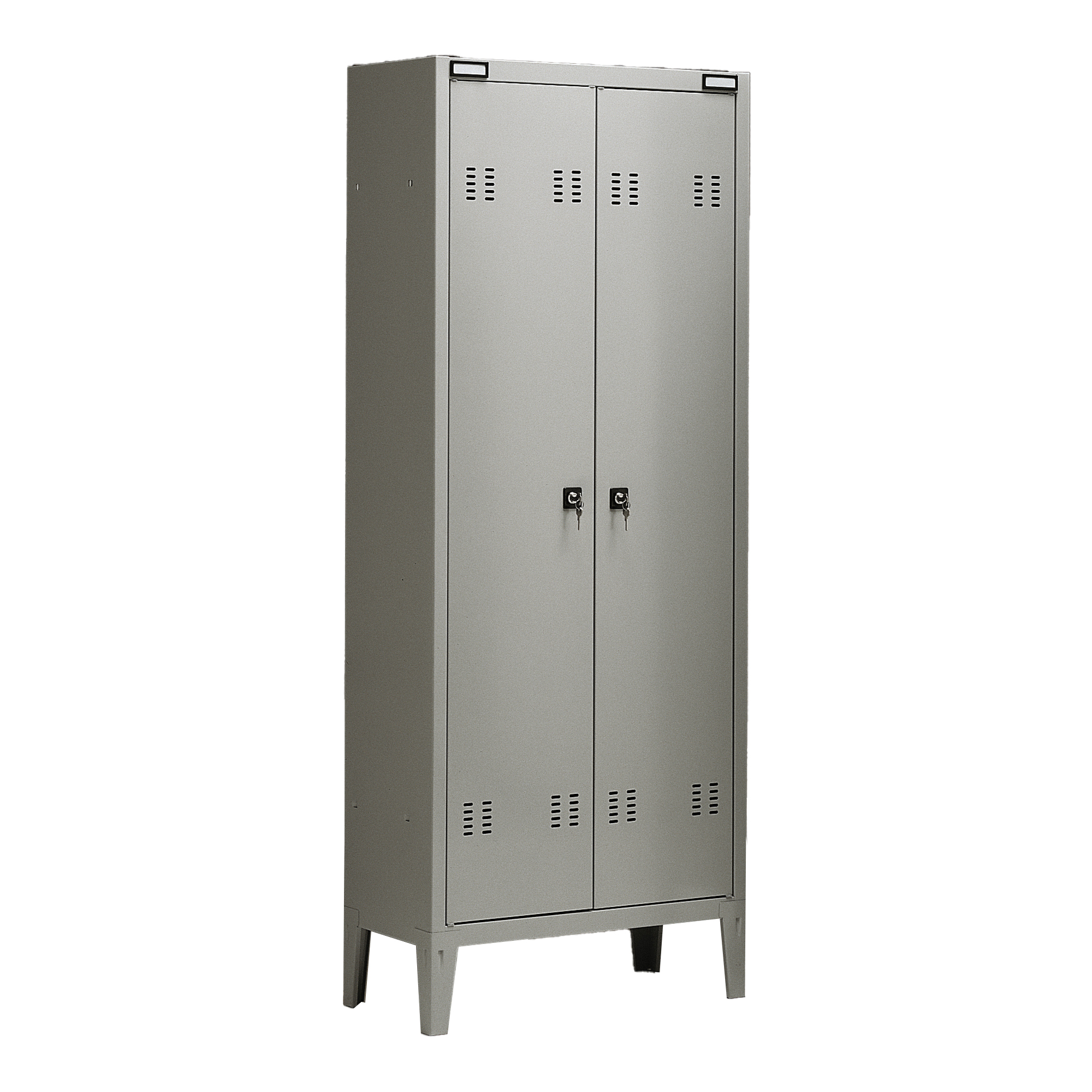 77045 Armadio metallo - spogliatoio - 2 posti - 70x35x180 cm - grigio - Tecnical 2