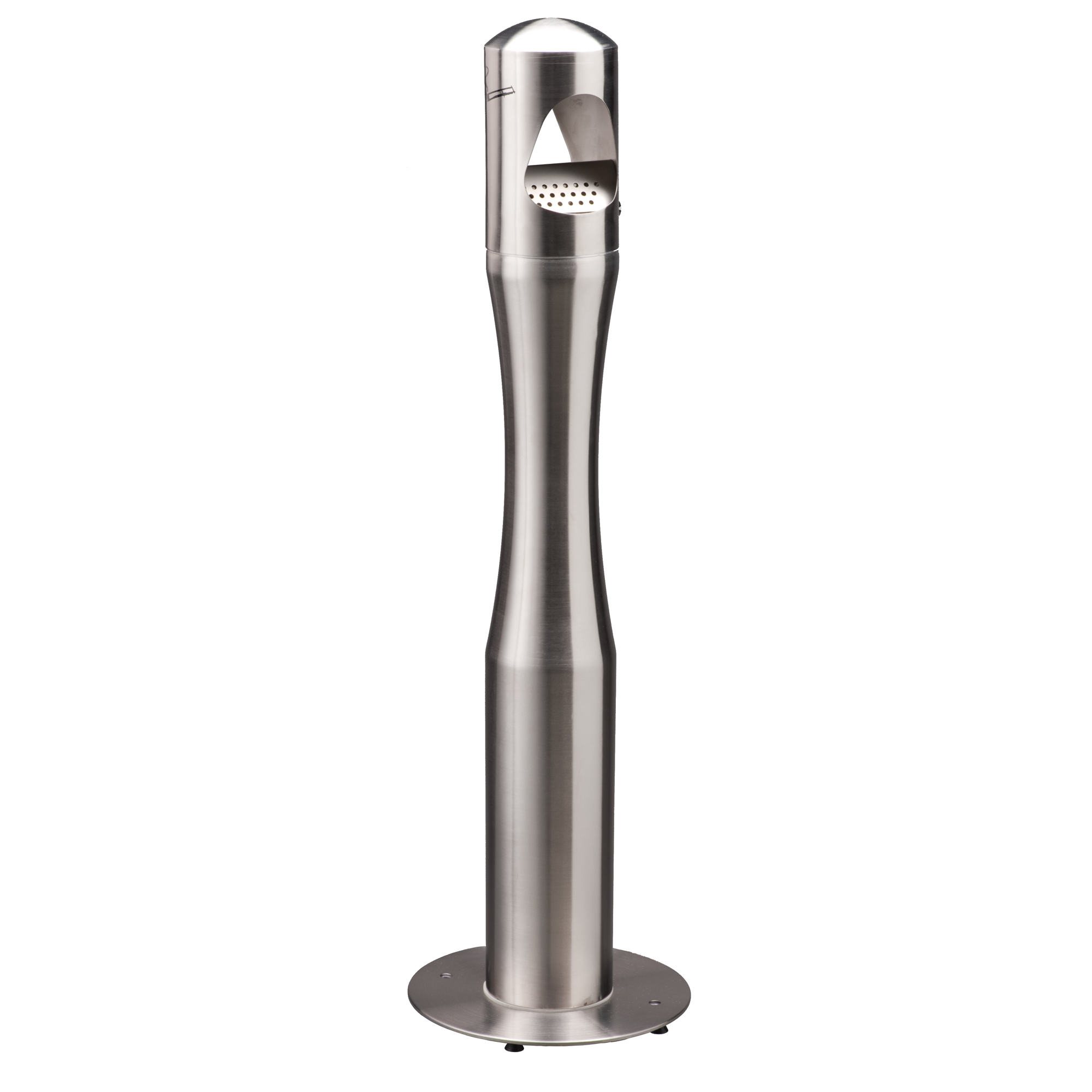77979 Posacenere da terra - a colonna - diametro 13 cm - H 108 cm - base 29 cm - inox silver - Medial