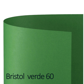Cartoncino Bristol Color - 70 x 100 cm - 200 gr - verde 60 - Favini - conf. 10 pezzi