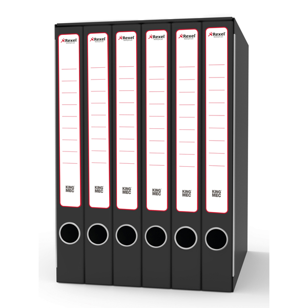 79873 Gruppo registratori Sestetto - 23 x 33 cm - con 6 cartelle 3 lembi - dorso 23 cm - grigio - Rexel