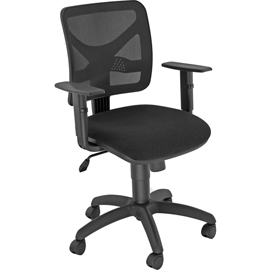 80083 Seduta operativa Pentagon Y10 PNBE - con braccioli regolabili - nero/nero - Unisit