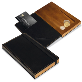 80272 Portaconto - legno e similpelle - Securit