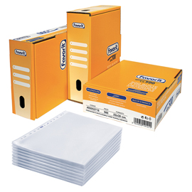 80576 Buste forate La 500 - Linear - buccia - 22 x 30 cm - trasparente - Favorit - conf. 500 pezzi