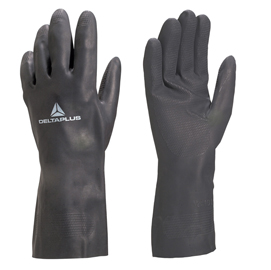 82101 Guanti per protezione chimica VE509 - neoprene floccato cotone - taglia 09/10 - nero - Deltaplus