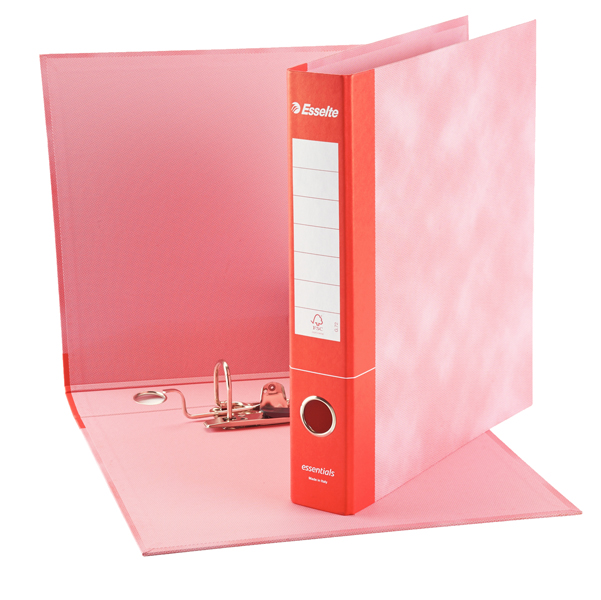 82299 Registratore Essentials G74 - dorso 5 cm - protocollo 23 x 33 cm - rosso - Esselte
