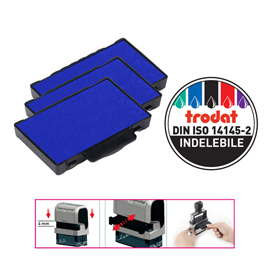 83427 Tampone di ricambio 6/53 - blu - Trodat - conf. 3 pezzi