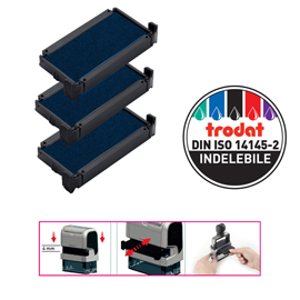 83437 Tampone di ricambio 6/4911 - blu - Trodat - conf. 3 pezzi