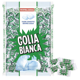 84655 Caramelle Golia Bianca - busta da 1kg (400 pezzi circa)