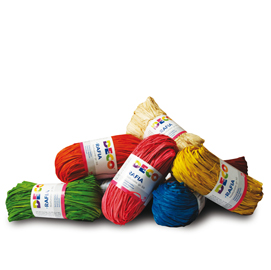 86083 Rafia - colori assortiti - Deco - conf. 10 pezzi